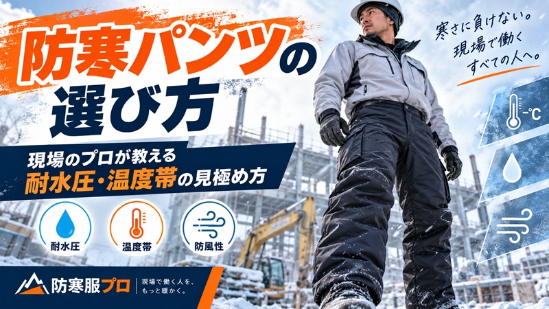 防寒パンツの選び方｜現場のプロが教える耐水圧・温度帯の見極め方【防寒服プロ】