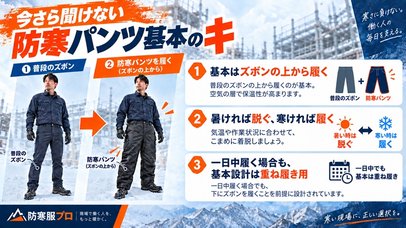 今さら聞けない防寒パンツ基本のキ