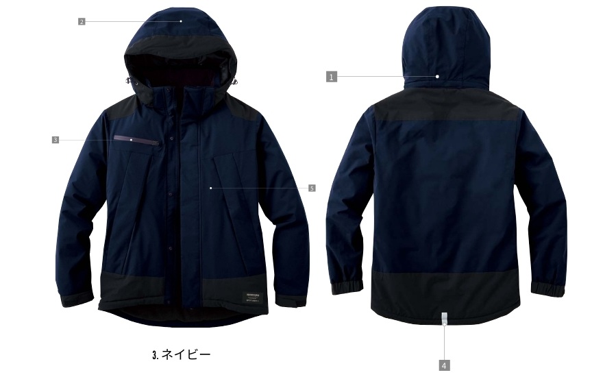 防水・透湿 防寒ジャケット SPT32420｜吸湿発熱機能綿・裏フリース