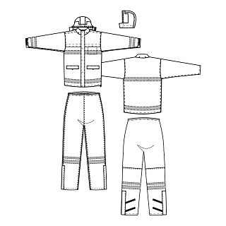 警備用雨ガッパ