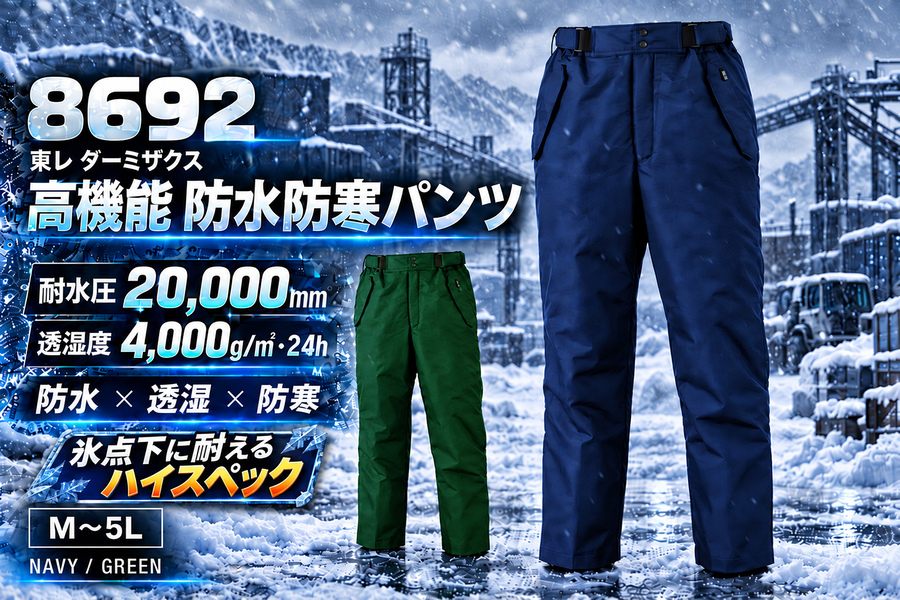 寒冷地防水防寒パンツ8692