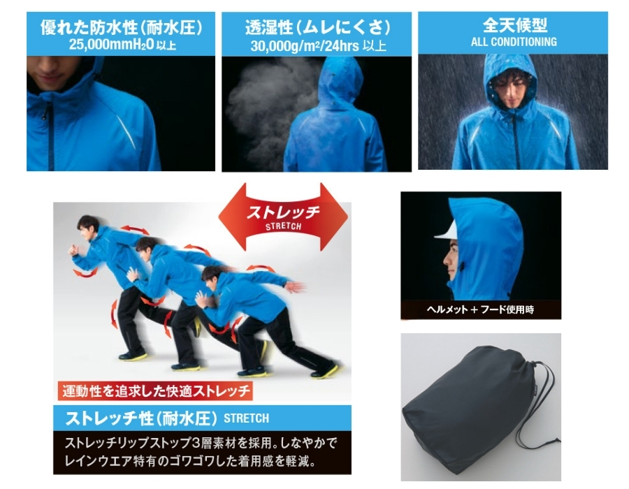 レインウェア上下セット